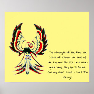 Póster Cita Inspiradora de Anishinaabe Thunderbird