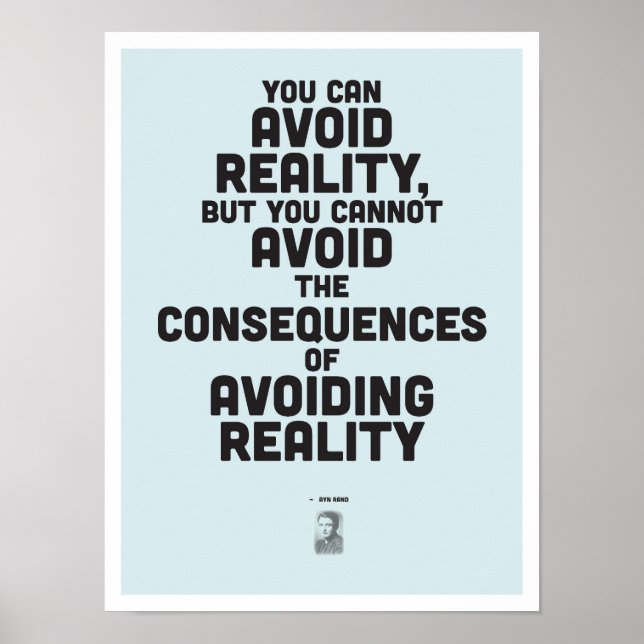 Póster Cita Inspiradora de Ayn Rand - Poster de filosofía (Frente)
