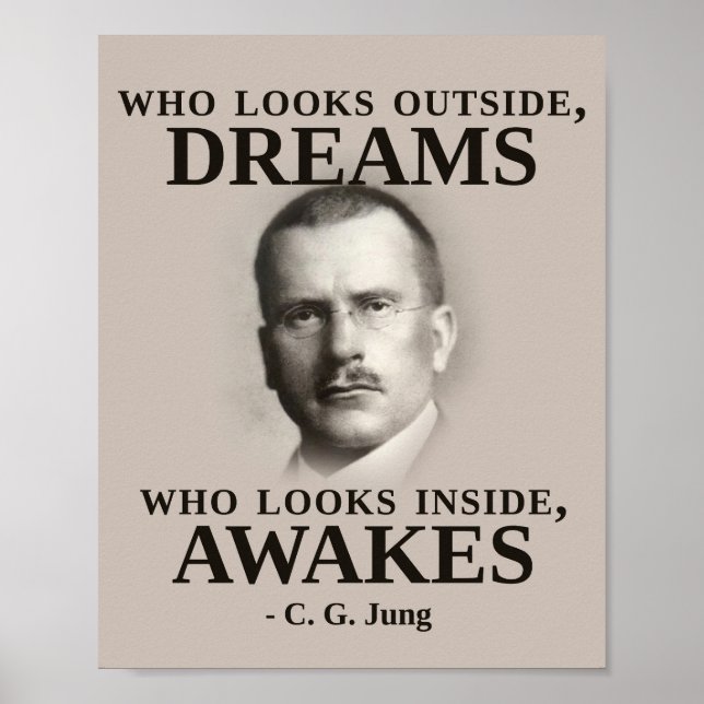 Póster Cita Inspiradora de Carl Jung (Frente)