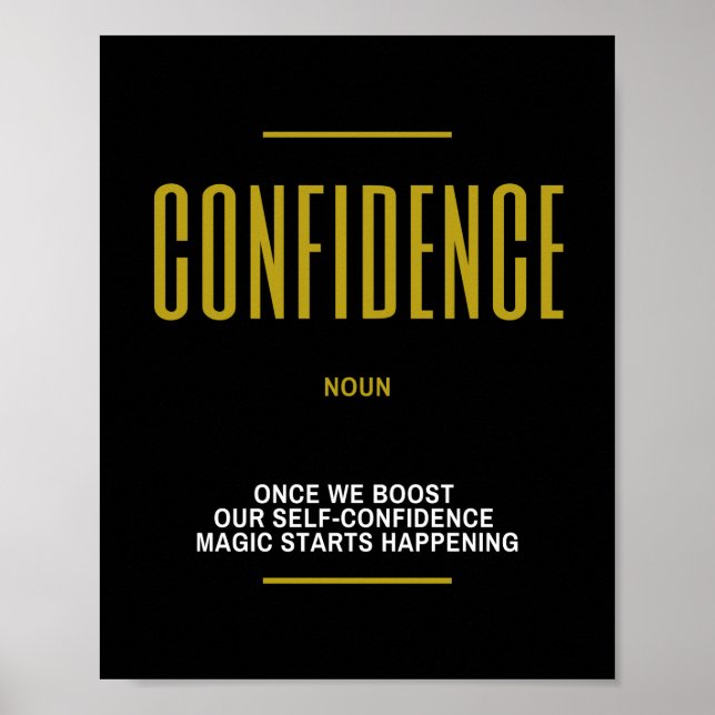 Póster Cita Inspiradora De Confianza Sobre El Éxito (Frente)