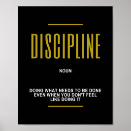 Póster Cita Inspiradora de disciplina