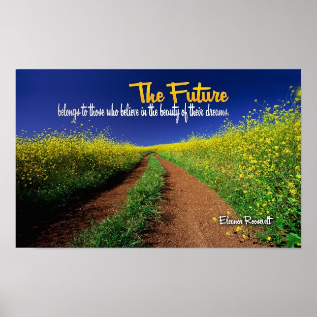 Póster Cita inspiradora de Eleanor Roosevelt (Frente)