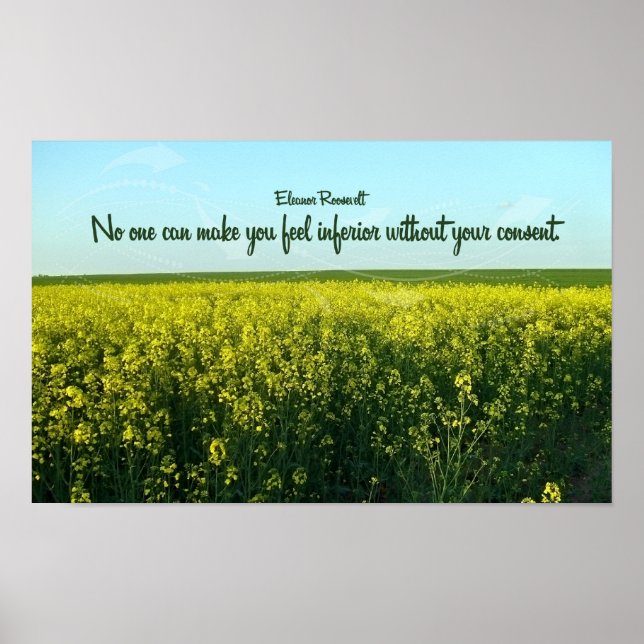 Póster Cita inspiradora de Eleanor Roosevelt (Frente)