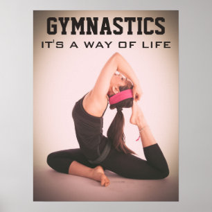 Póster Cita Inspiradora de Gimnasia
