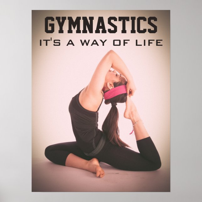 Póster Cita Inspiradora de Gimnasia (Frente)