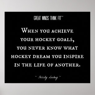 Póster Cita inspiradora de hockey 013