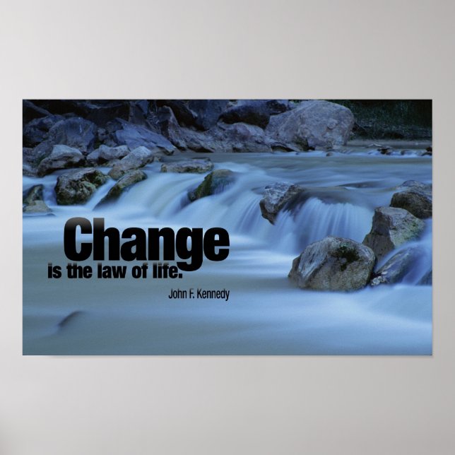 Póster Cita inspiradora de John F. Kennedy Poster (Frente)