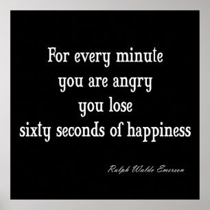 Póster Cita inspiradora de la felicidad de Emerson del