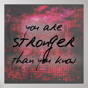 Póster Cita inspiradora de la fuerza