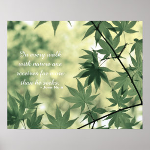 Póster Cita inspiradora de la naturaleza