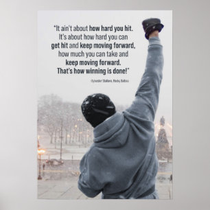 Póster Cita inspiradora de la película Rocky Balboa