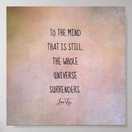 Póster cita inspiradora de los tonos cálidos de Lao Tzu