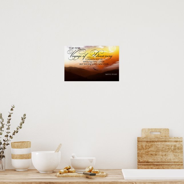 Póster Cita Inspiradora de Marcel Proust "Nuevos ojos" (Cocina)