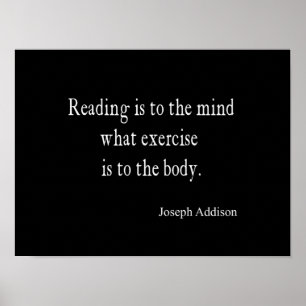 Póster Cita Inspiradora de mente de lectura de Addison vi