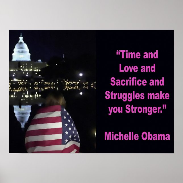 Póster cita inspiradora de Michelle Obama (Frente)