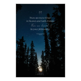 Póster Cita Inspiradora de paisaje moderno personalizado