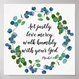 Póster Cita Inspiradora de Personalizado de Love Mercy Sc