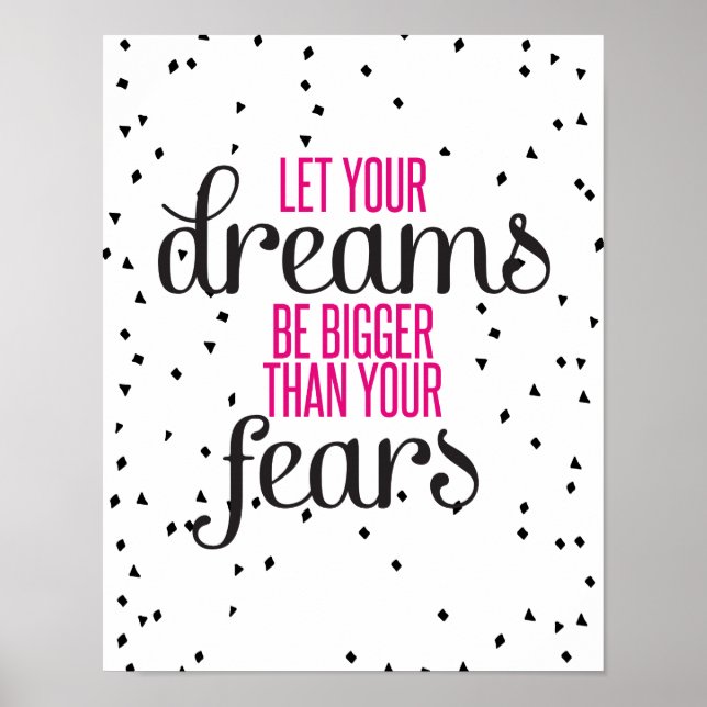Póster Cita Inspiradora de sueños (Frente)