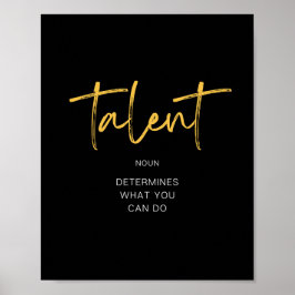 Póster Cita inspiradora de talento