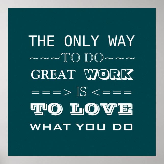 Póster Cita Inspiradora de tipografía moderna (Frente)