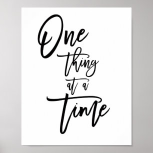 Póster Cita Inspiradora de una cosa a la vez