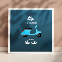 Póster Cita inspiradora de vida con ombre azul