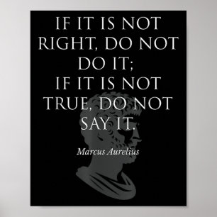 Póster Cita inspiradora Del Filósofo Marcus Aurelio