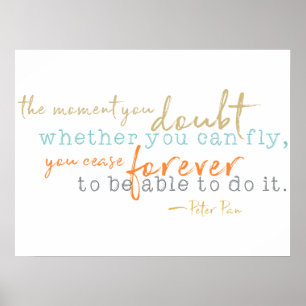 Póster Cita inspiradora del guión del poster