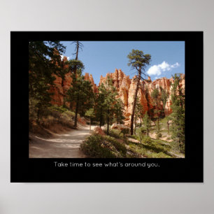 Póster Cita Inspiradora del Parque Nacional del Cañón de 
