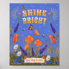 Póster Cita inspiradora Flores silvestres para California