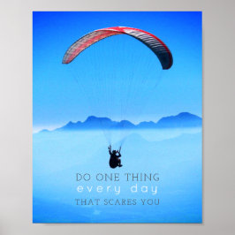 Póster Cita inspiradora Hacer Una Cosa Parapente Foto