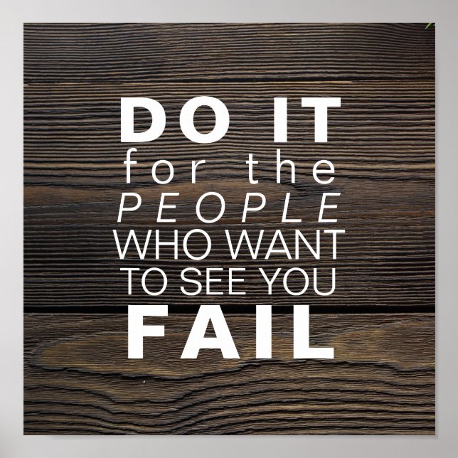 Póster Cita inspiradora | Logro de objetivos motivacional (Frente)