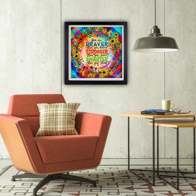 Póster Cita inspiradora más fuerte y más inteligente (Subido por el creador)