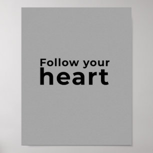 Póster Cita inspiradora minimalista gris