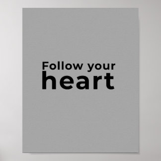 Póster Cita inspiradora minimalista gris