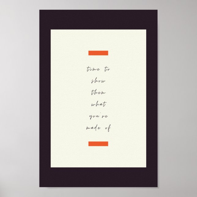 Póster Cita Inspiradora/motivacional de mentalidad positi (Frente)