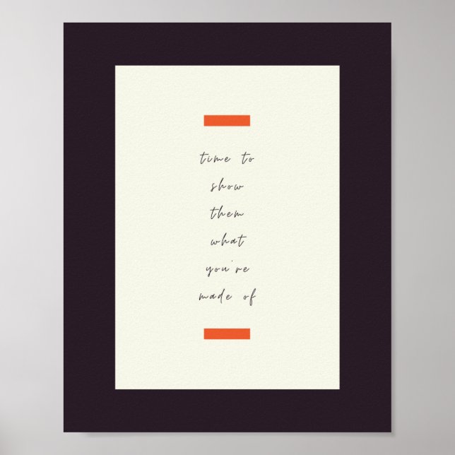 Póster Cita Inspiradora/motivacional de mentalidad positi (Frente)