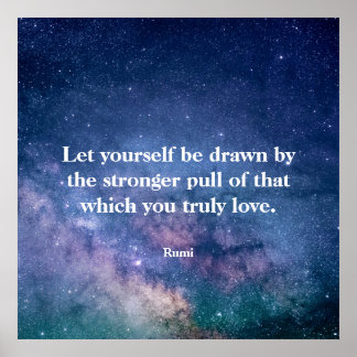 Póster Cita Inspiradora Motivacional Rumi Universo