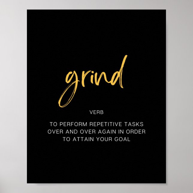 Póster Cita inspiradora para grind (Frente)