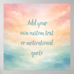 Póster Cita Inspiradora Personalizada – Amanecer Pastel