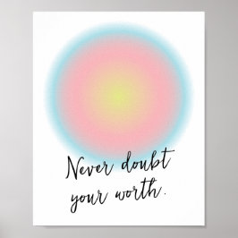 Póster Cita Inspiradora positiva del Chica adolescente pe