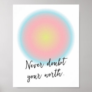 Póster Cita Inspiradora positiva del Chica adolescente pe