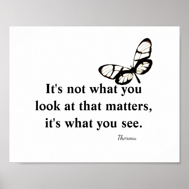 Póster cita inspiradora poster blanco y negro (Frente)