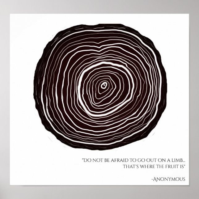 Póster Cita inspiradora | Poster del anillo de árbol (Frente)
