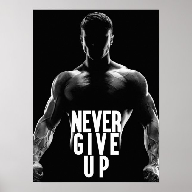 Póster Cita inspiradora: Poster motivacional de entrenami (Frente)