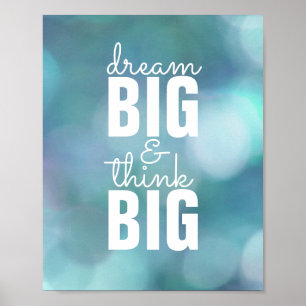 Póster cita inspiradora poster sueño grande