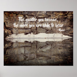 Póster Cita Inspiradora silenciosa de rumi