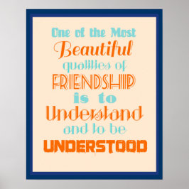Póster Cita inspiradora sobre amistad