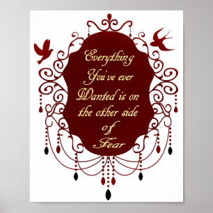 Póster Cita inspiradora sobre sueños y valor