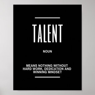 Póster Cita inspiradora sobre tener talento
